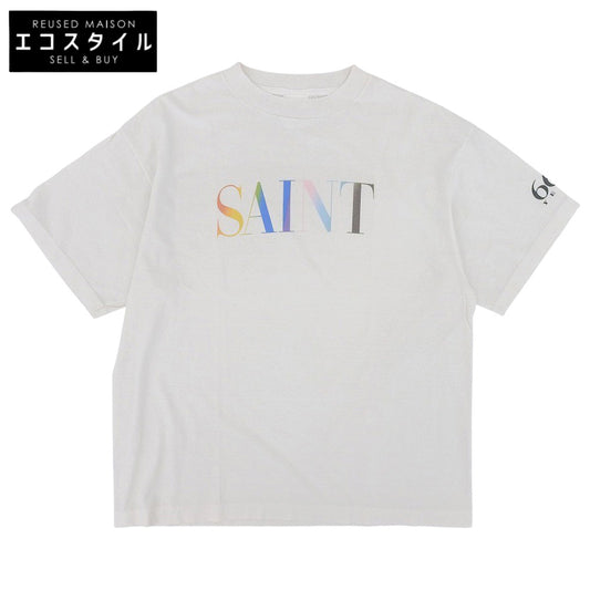 SAINT MICHAEL セントマイケル 未使用 TEE RAINBOW トップス メンズ オフホワイト L SM-YS1-0000-007SS トップス L
