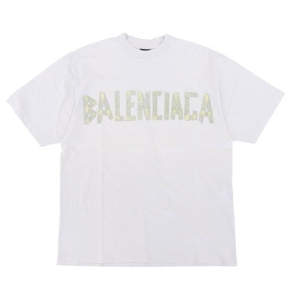 BALENCIAGA バレンシアガ 美品 テープタイプ Tシャツ トップス メンズ ホワイト S 739784 23SS トップス S