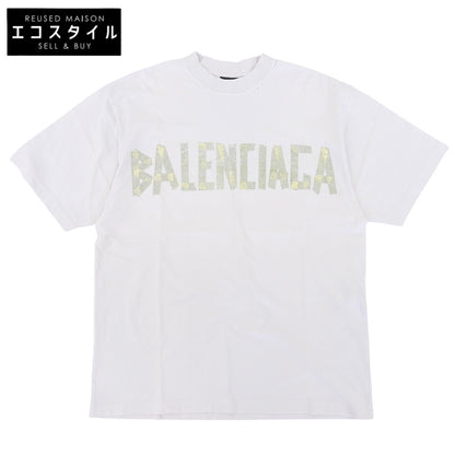 BALENCIAGA バレンシアガ 美品 テープタイプ Tシャツ トップス メンズ ホワイト S 739784 23SS トップス S