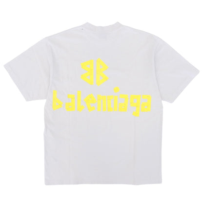 BALENCIAGA バレンシアガ 美品 テープタイプ Tシャツ トップス メンズ ホワイト S 739784 23SS トップス S
