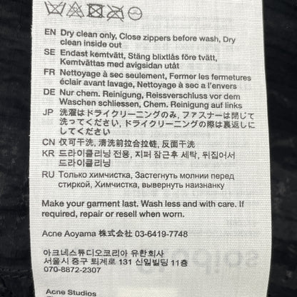 ACNE STUDIOS アクネ ストゥディオズ FN-MN-OUTW000968 ﾌﾞﾗｯｸ ｴﾝﾌﾞﾛｲﾀﾞﾘｰ 刺繍 ﾅｲﾛﾝｼﾞｬｹｯﾄ ジャケット 46