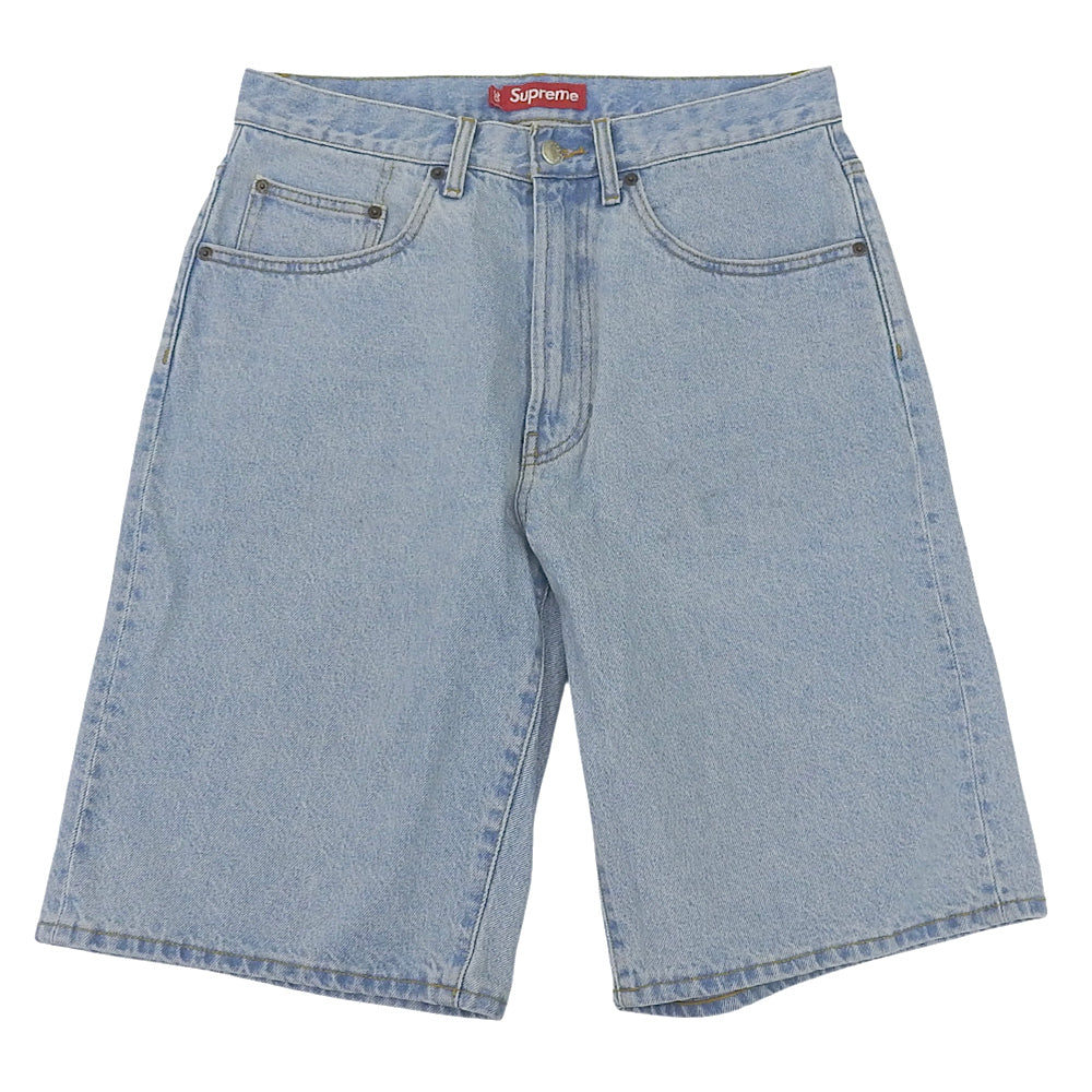 Supreme シュプリーム 美品 バギーデニム ワイドショーツ ボトムス メンズ ライトブルー 30 25SS ボトムス 30