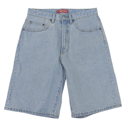 Supreme シュプリーム 美品 バギーデニム ワイドショーツ ボトムス メンズ ライトブルー 30 25SS ボトムス 30