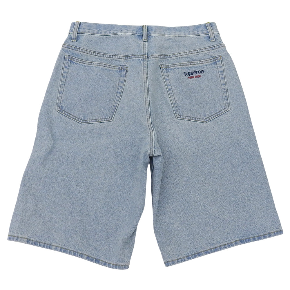 Supreme シュプリーム 美品 バギーデニム ワイドショーツ ボトムス メンズ ライトブルー 30 25SS ボトムス 30