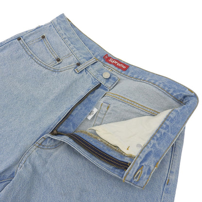 Supreme シュプリーム 美品 バギーデニム ワイドショーツ ボトムス メンズ ライトブルー 30 25SS ボトムス 30