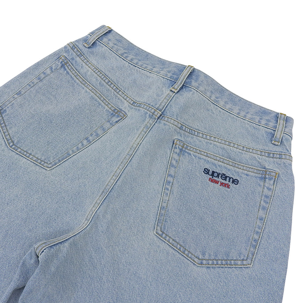 Supreme シュプリーム 美品 バギーデニム ワイドショーツ ボトムス メンズ ライトブルー 30 25SS ボトムス 30