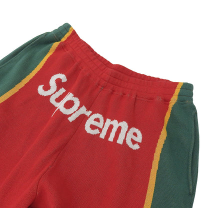 Supreme シュプリーム 美品 サッカー ニットパンツ ボトムス メンズ レッド系 L ボトムス L(ASIA)