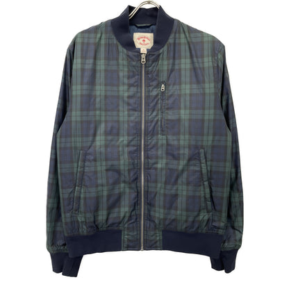 Brooks Brothers ブルックスブラザーズ ﾈｲﾋﾞｰ Thermore ﾀｰﾀﾝﾁｪｯｸ MA-1ﾀｲﾌﾟ ﾌﾞﾙｿﾞﾝ ジャケット M