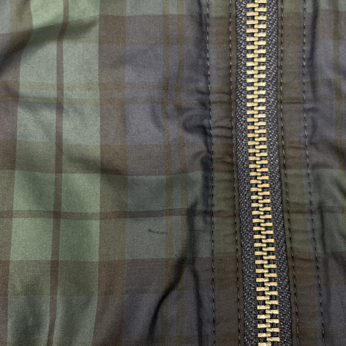 Brooks Brothers ブルックスブラザーズ ﾈｲﾋﾞｰ Thermore ﾀｰﾀﾝﾁｪｯｸ MA-1ﾀｲﾌﾟ ﾌﾞﾙｿﾞﾝ ジャケット M