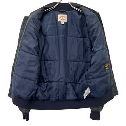 Brooks Brothers ブルックスブラザーズ ﾈｲﾋﾞｰ Thermore ﾀｰﾀﾝﾁｪｯｸ MA-1ﾀｲﾌﾟ ﾌﾞﾙｿﾞﾝ ジャケット M
