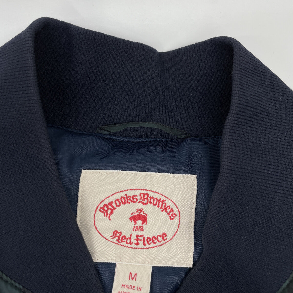 Brooks Brothers ブルックスブラザーズ ﾈｲﾋﾞｰ Thermore ﾀｰﾀﾝﾁｪｯｸ MA-1ﾀｲﾌﾟ ﾌﾞﾙｿﾞﾝ ジャケット M