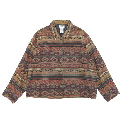 WHITE STAG ホワイトスタッグ 総柄 ゴブラン ジャケット レディース ブラウン系 XL ジャケット XL