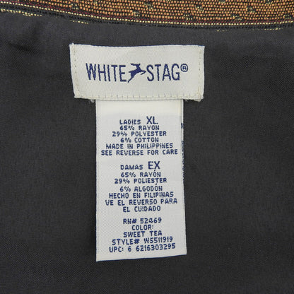 WHITE STAG ホワイトスタッグ 総柄 ゴブラン ジャケット レディース ブラウン系 XL ジャケット XL