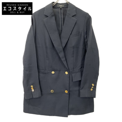 Theory セオリー ﾈｲﾋﾞｰ 金ﾎﾞﾀﾝ ﾃｰﾗｰﾄﾞｼﾞｬｹｯﾄ ジャケット 0