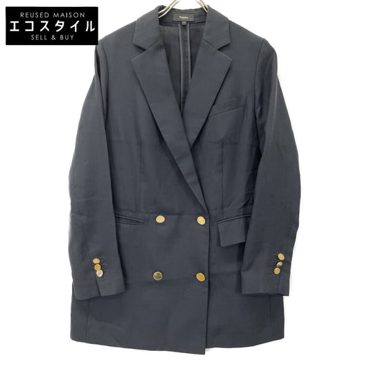 Theory セオリー ﾈｲﾋﾞｰ 金ﾎﾞﾀﾝ ﾃｰﾗｰﾄﾞｼﾞｬｹｯﾄ ジャケット 0