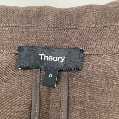 Theory セオリー 24年 ﾌﾞﾗｳﾝ Crisp Twill SB Slim Blazer ULﾃｰﾗｰﾄﾞｼﾞｬｹｯﾄ ジャケット 0