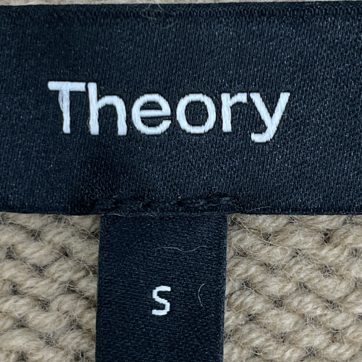 Theory セオリー 24年 ﾌﾞﾗｳﾝ ｶｼﾐﾔ混 ﾆｯﾄ トップス S