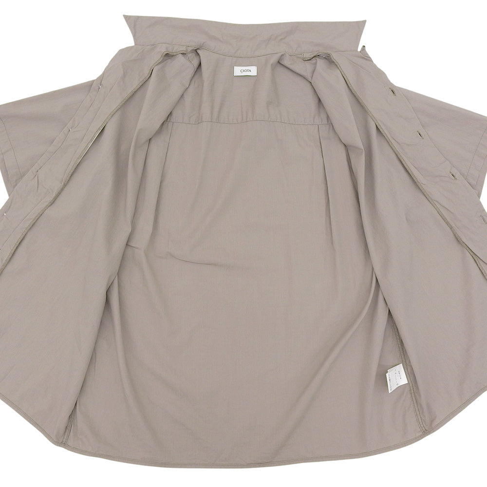 CIOTA シオタ 美品 Open Collar Short Sleeve Shirt トップス レディース グレー 3 SHLM-112-CR トップス 3