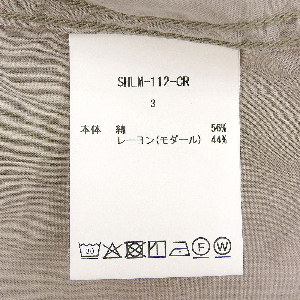 CIOTA シオタ 美品 Open Collar Short Sleeve Shirt トップス レディース グレー 3 SHLM-112-CR トップス 3