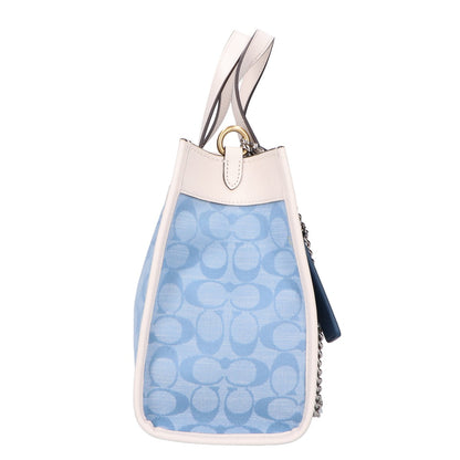 COACH コーチ C4692 フィールドトート22 シグネチャーシャンブレー 2WAYショルダー ハンドバッグ