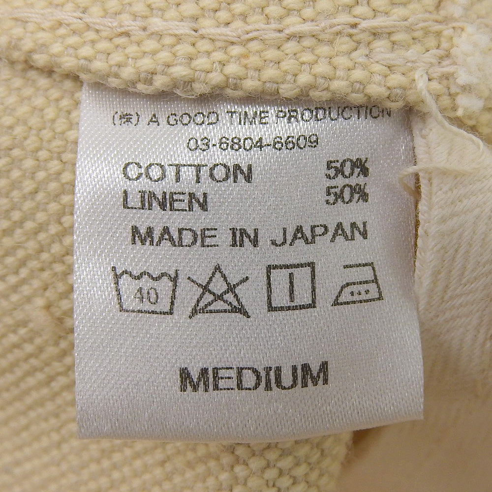 BELAFONTE ベラフォンテ 新品同様 コットン×リネン オーバーオール メンズ アイボリー M ボトムス M