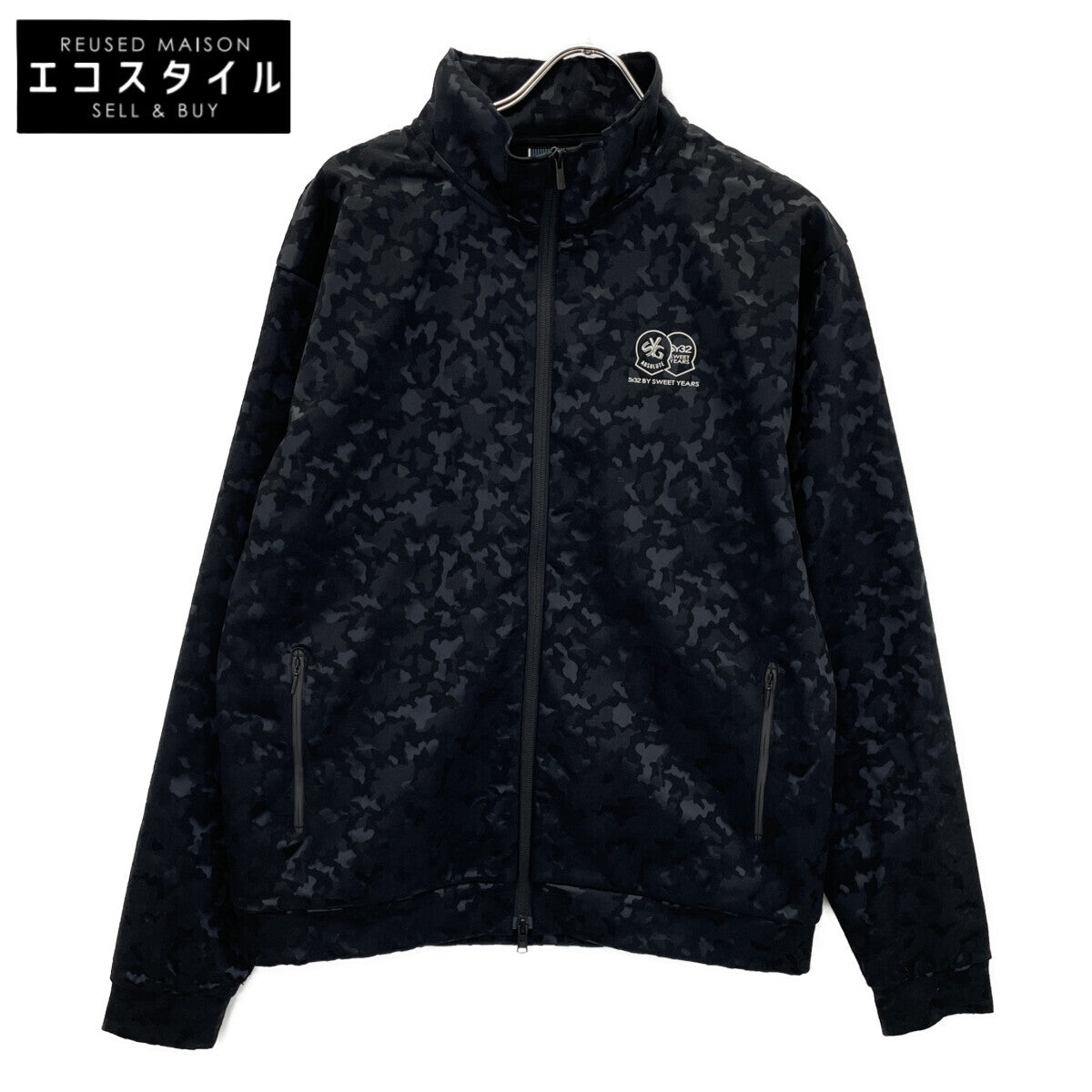 SY32 by SWEET YEARS エスワイサーティトゥーバイスウィートイヤーズ SYG-24A006ABS ﾌﾞﾗｯｸ ｽﾄﾚｯﾁ ｼﾞｬｶﾞｰﾄﾞｶﾓﾌﾗ ｼﾞｬｹｯﾄ ジャケット XXL