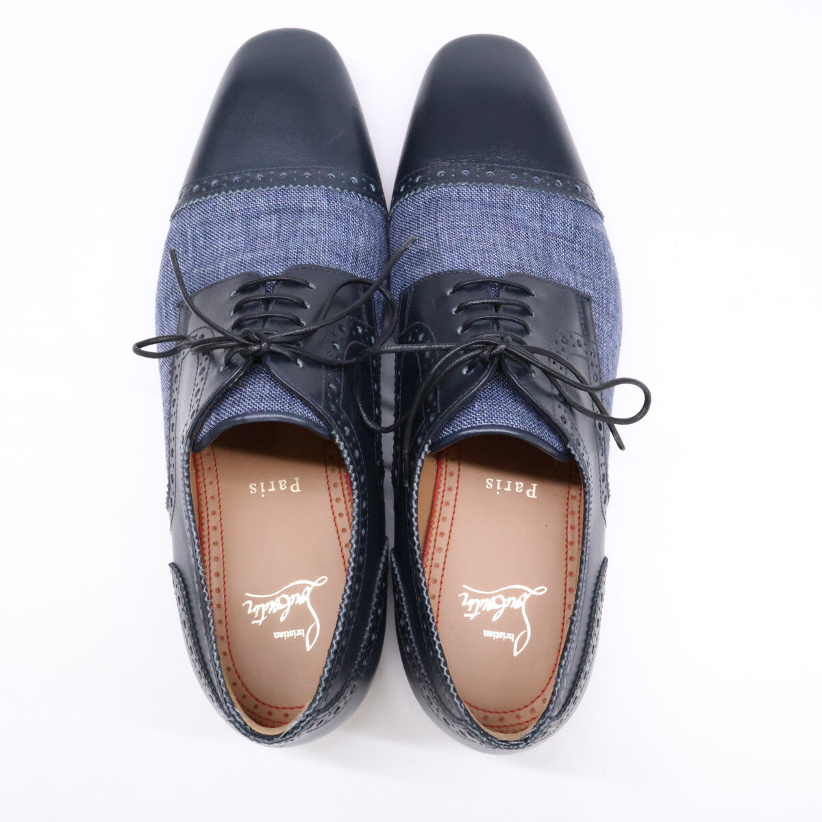 Christian Louboutin クリスチャンルブタン デニム×レザー SO CHARLES FLAT シューズ シューズ 40