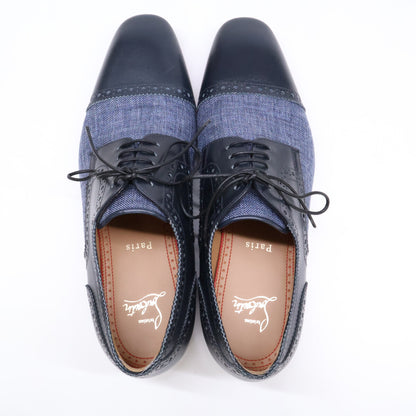 Christian Louboutin クリスチャンルブタン デニム×レザー SO CHARLES FLAT シューズ シューズ 40