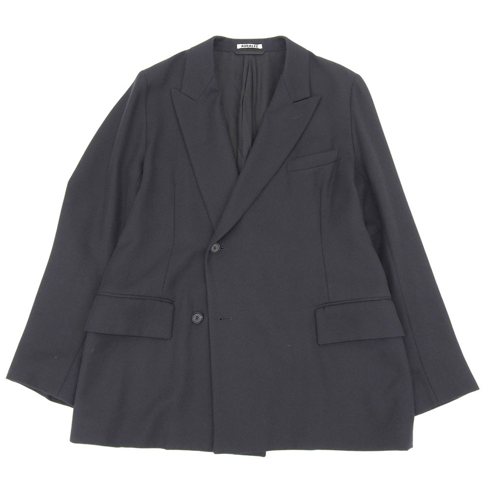 AURALEE オーラリー wool kid mohair kersey jacket モヘヤ混 ジャケット メンズ ブラック 4 A20SJ02MK ジャケット 4