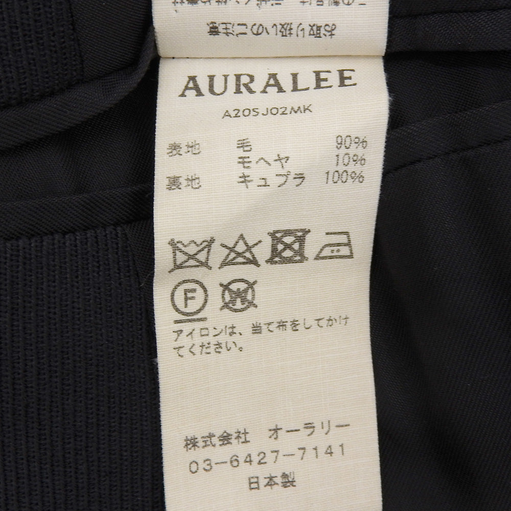 AURALEE オーラリー wool kid mohair kersey jacket モヘヤ混 ジャケット メンズ ブラック 4 A20SJ02MK ジャケット 4