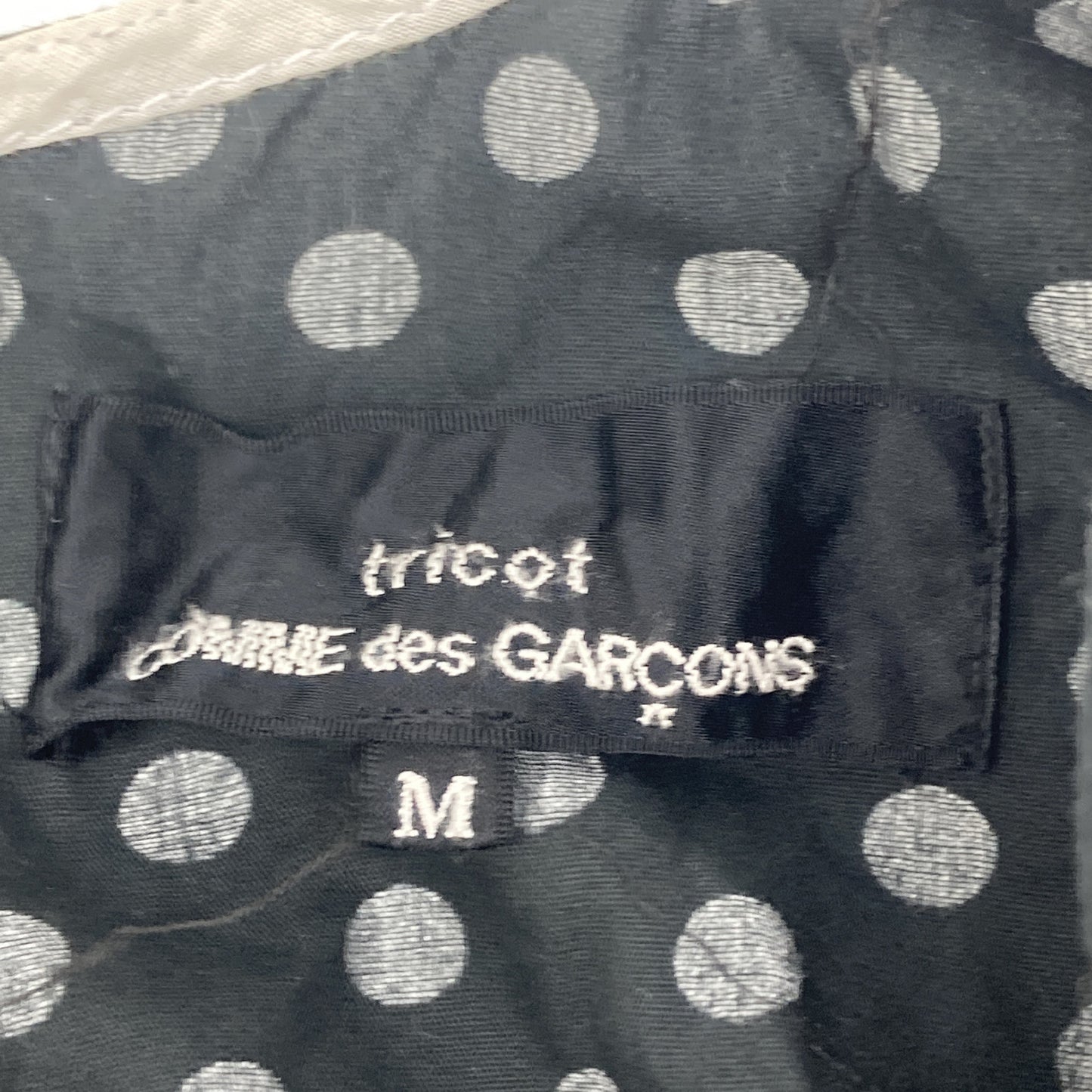 tricotCOMMEdesGARCONS トリココムデギャルソン TG-O011 20年製 ﾌﾞﾗｯｸ ﾄﾞｯﾄ ﾌﾚｱﾜﾝﾋﾟｰｽ ワンピース M