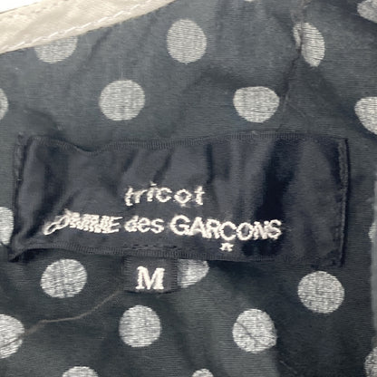 tricotCOMMEdesGARCONS トリココムデギャルソン TG-O011 20年製 ﾌﾞﾗｯｸ ﾄﾞｯﾄ ﾌﾚｱﾜﾝﾋﾟｰｽ ワンピース M