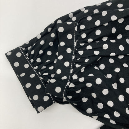 tricotCOMMEdesGARCONS トリココムデギャルソン TG-O011 20年製 ﾌﾞﾗｯｸ ﾄﾞｯﾄ ﾌﾚｱﾜﾝﾋﾟｰｽ ワンピース M