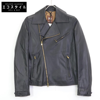 CINQUANTA チンクアンタ 2325-1-1118 ﾌﾞﾗｯｸ ﾗﾑﾚｻﾞｰ ﾀﾞﾌﾞﾙﾗｲﾀﾞｰｽｼﾞｬｹｯﾄ ジャケット 38