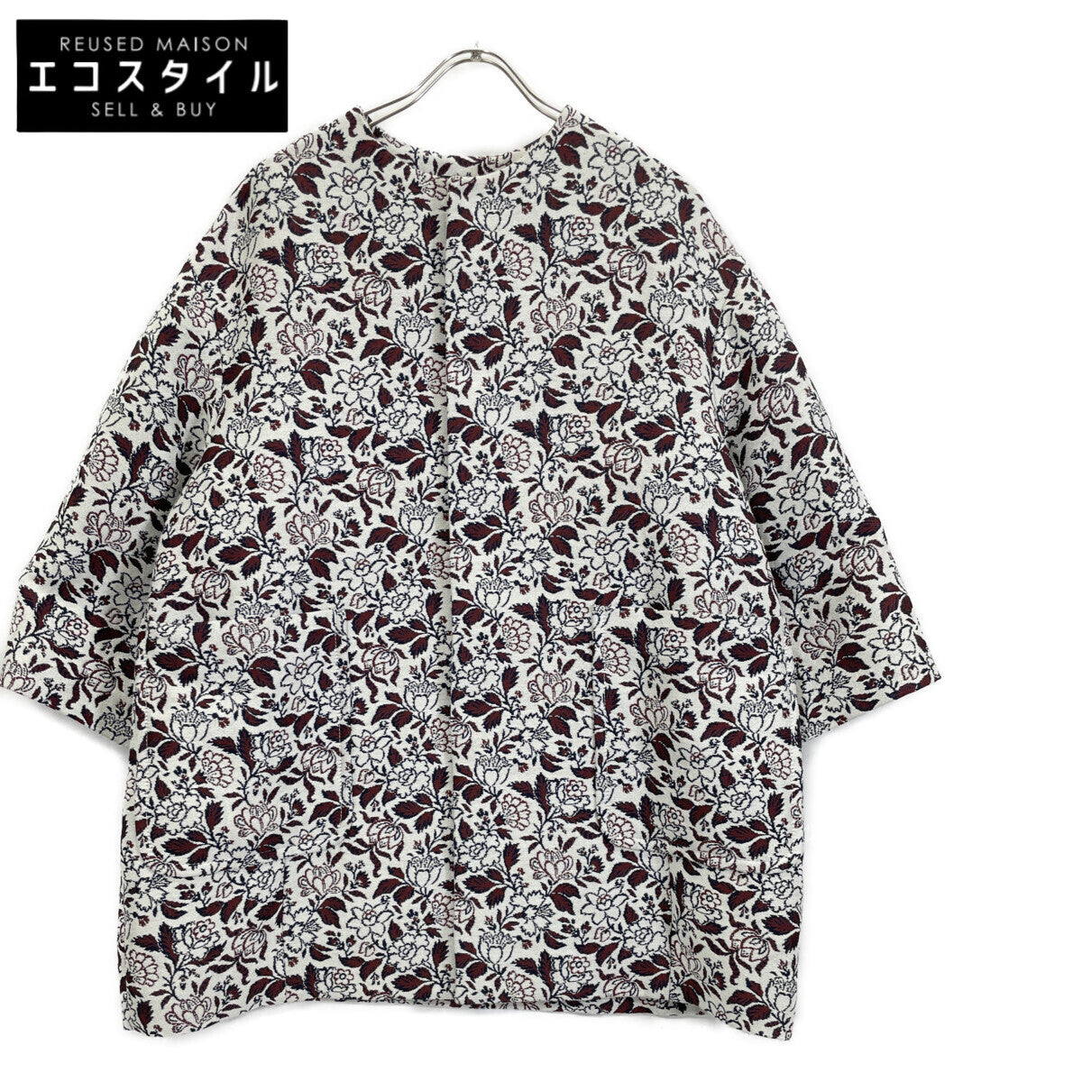 SOULEIADO ソレイアード 24SS ﾎﾟﾘｽﾃﾙﾚｰﾖﾝｼﾞｬｶｰﾄﾞ ﾉｰｶﾗｰｺｰﾄ コート 36