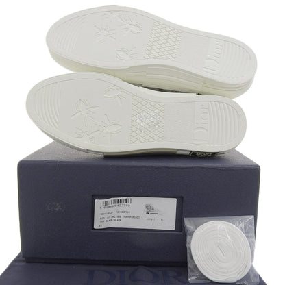 DIOR ディオール 美品 B23リーグ オブリークキャンバスハイトップスニーカー シューズ メンズ ホワイト×ブラック 26.0cm 22RLS シューズ 41