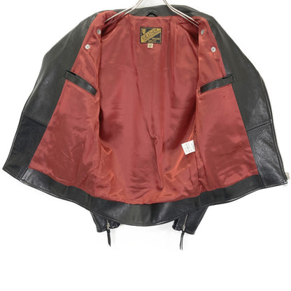 Y'2 LEATHER ワイツーレザー ﾌﾞﾗｯｸ ｶｰﾌ ﾀﾞﾌﾞﾙﾗｲﾀﾞｰｽｼﾞｬｹｯﾄ ジャケット 40