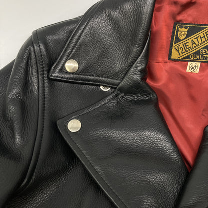Y'2 LEATHER ワイツーレザー ﾌﾞﾗｯｸ ｶｰﾌ ﾀﾞﾌﾞﾙﾗｲﾀﾞｰｽｼﾞｬｹｯﾄ ジャケット 40