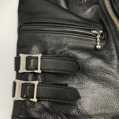 Y'2 LEATHER ワイツーレザー ﾌﾞﾗｯｸ ｶｰﾌ ﾀﾞﾌﾞﾙﾗｲﾀﾞｰｽｼﾞｬｹｯﾄ ジャケット 40