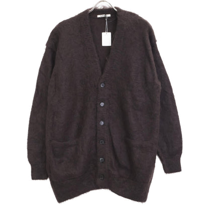 AURALEE オーラリー A22AC03KM ﾀﾞｰｸﾌﾞﾗｳﾝ BRUSHED SUPER KID MOHAIR KNIT LONG CARDIGAN トップス 1