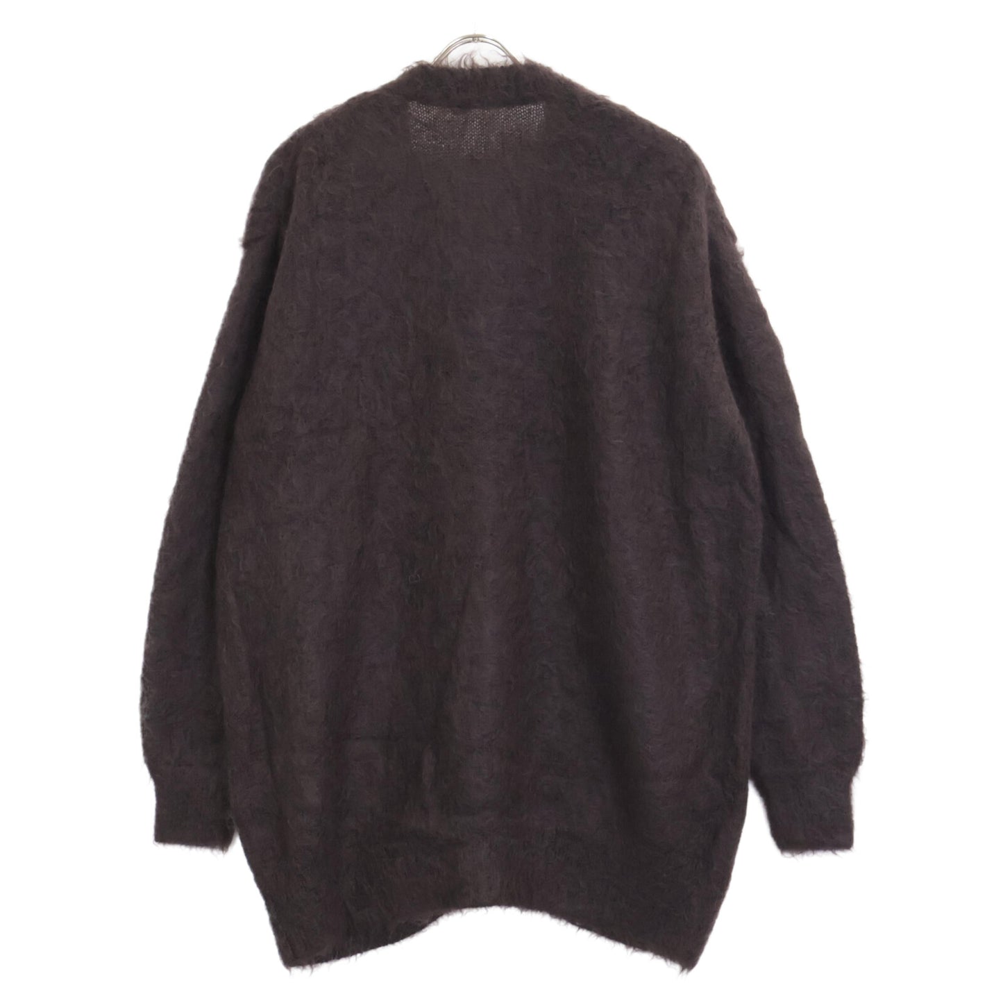 AURALEE オーラリー A22AC03KM ﾀﾞｰｸﾌﾞﾗｳﾝ BRUSHED SUPER KID MOHAIR KNIT LONG CARDIGAN トップス 1