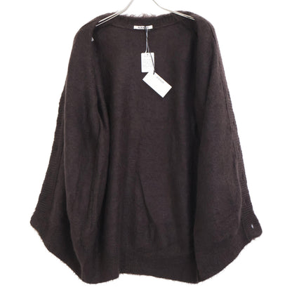AURALEE オーラリー A22AC03KM ﾀﾞｰｸﾌﾞﾗｳﾝ BRUSHED SUPER KID MOHAIR KNIT LONG CARDIGAN トップス 1