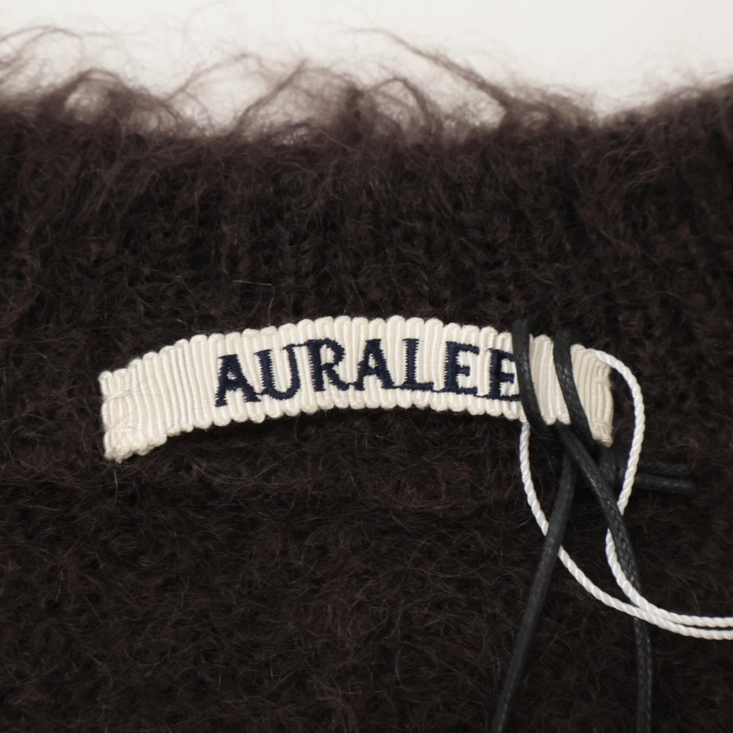 AURALEE オーラリー A22AC03KM ﾀﾞｰｸﾌﾞﾗｳﾝ BRUSHED SUPER KID MOHAIR KNIT LONG CARDIGAN トップス 1