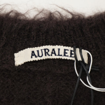 AURALEE オーラリー A22AC03KM ﾀﾞｰｸﾌﾞﾗｳﾝ BRUSHED SUPER KID MOHAIR KNIT LONG CARDIGAN トップス 1