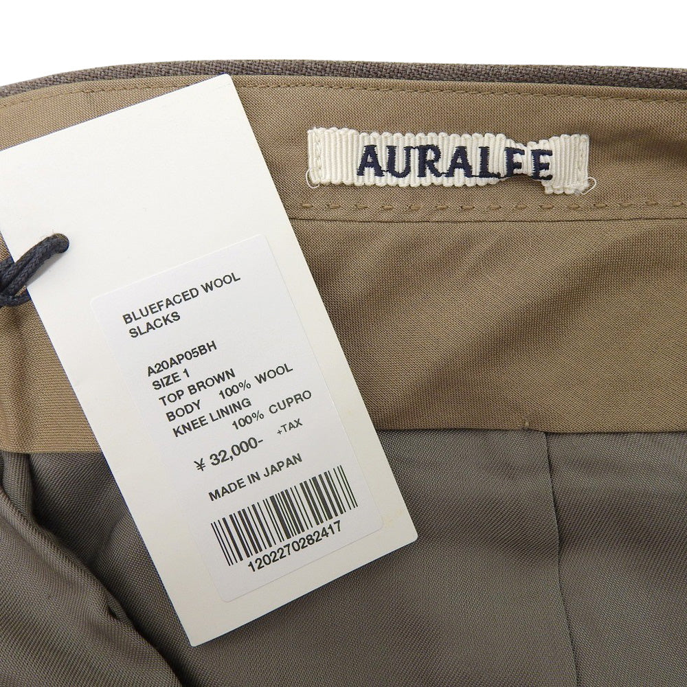 AURALEE オーラリー 未使用 BLUEFACED WOOL SLACKS ボトムス レディース ブラウン 1 A20AP05BH ボトムス 1