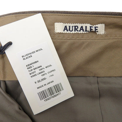 AURALEE オーラリー 未使用 BLUEFACED WOOL SLACKS ボトムス レディース ブラウン 1 A20AP05BH ボトムス 1
