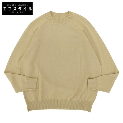 BATONER バトナー 未使用 エージング ラグランスリーブ クルーネック トップス レディース ウール ベージュ 2 BN-21FL-013 トップス 2