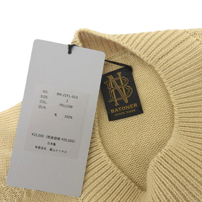 BATONER バトナー 未使用 エージング ラグランスリーブ クルーネック トップス レディース ウール ベージュ 2 BN-21FL-013 トップス 2