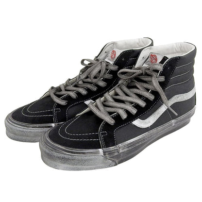 VANS バンズ 新品同様 Stressed Sk-8-Hi ハイカット シューズ メンズ ブラック 28.5cm 507452 シューズ 28.5
