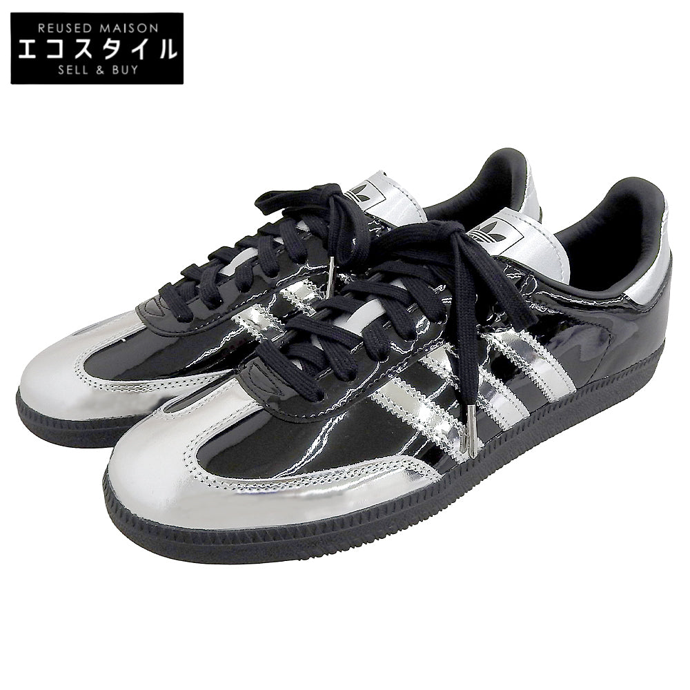 adidas アディダス 新品同様 メタリック サンバ スニーカー シューズ メンズ ブラック シルバー 28cm IH3364 シューズ 28